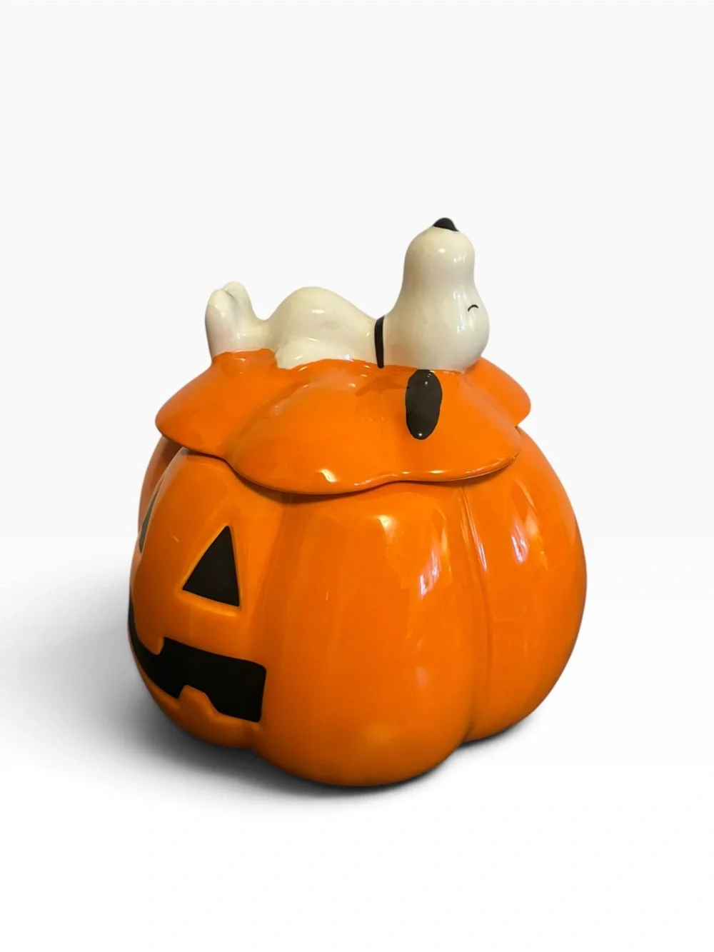 Peanuts Rae Dunn Snoopy Welcome Great Pumpkin Halloween Cookie Jar Canister